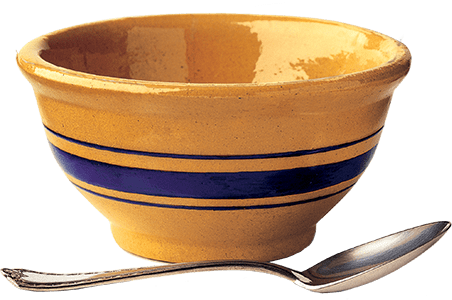 Blue Bell empty ice cream bowl