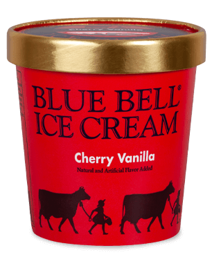 Blue Bell Cherry Vanilla Ice Cream in pint