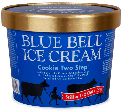 Blue Bell Cookie Two Step Ice Cream half gallon