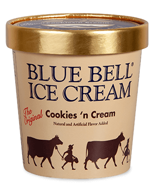 Blue Bell Cookies ’n Cream Ice Cream in pint