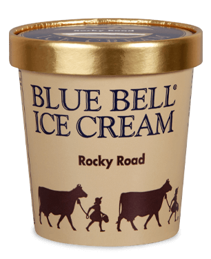 Blue Bell Rocky Road Ice Cream in pint