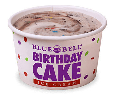 Blue Bell single serve cup Birthday Cake