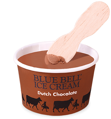 Blue Bell Ice Cream single serve cups Dutch Chocolate
