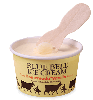 Blue Bell single serve cup Homemade Vanilla