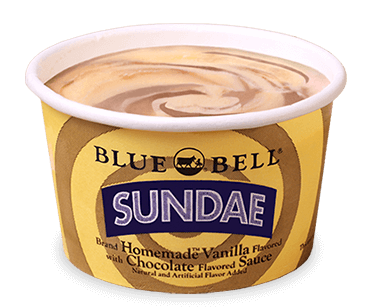 Blue Bell single serve Sundae Cup