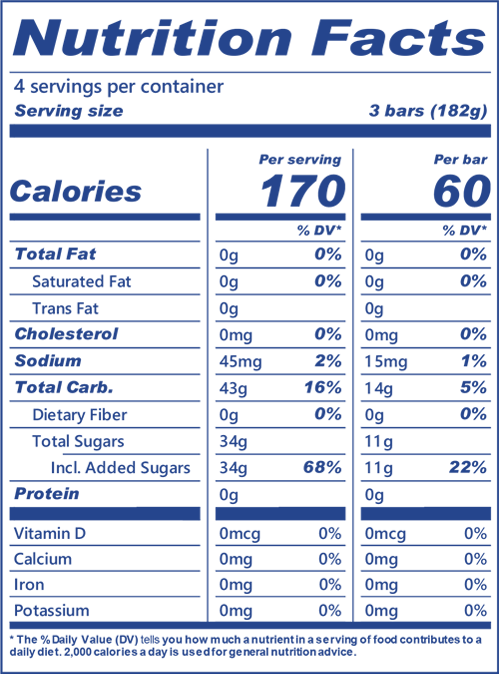 Blue Bell Banana Pop Nutrition Facts