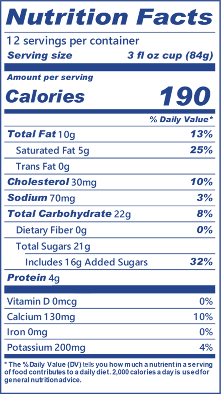 blue bell sundae cups pack nutrition facts