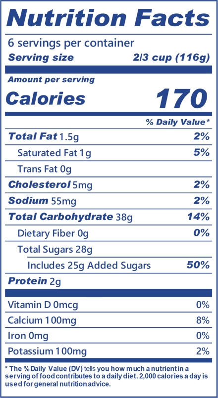 blue bell lime sherbet nutrition facts