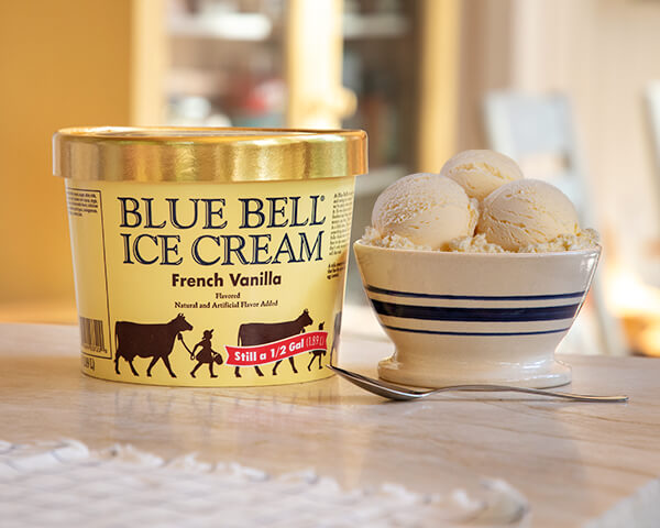 Blue Bell French Vanilla in half gallon