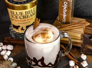 Blue Bell Cinnamon Hot Chocolate Float
