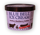 Southern Blackberry Cobbler Blue Bell ice cream half gallon