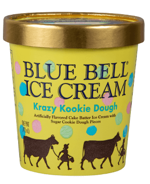 Blue Bell Krazy Kookie Dough Ice Cream in pint