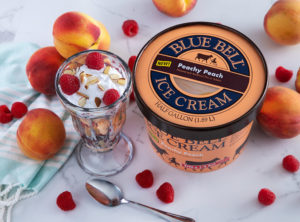 Blue Bell Peachy Peach Ice Cream Sundae