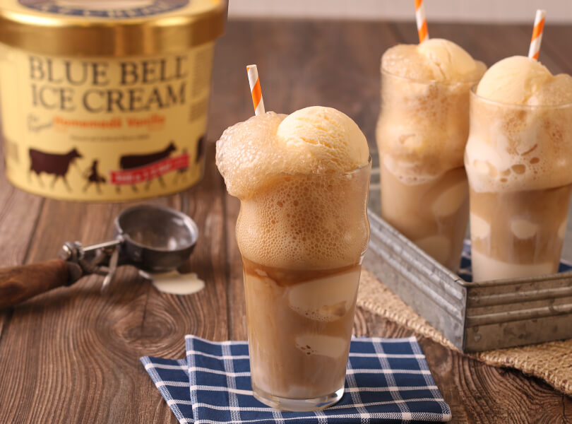 Root Beer Float with Blue Bell Homemade Vanilla Ice Cream