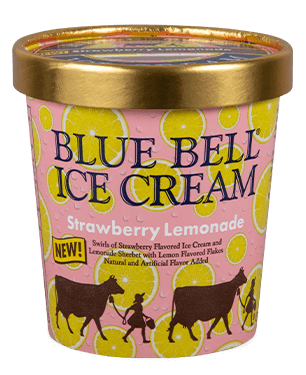 Blue Bell Strawberry Lemonade Ice Cream in pint