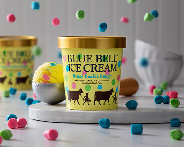 Blue Bell Krazy Kookie Dough Ice Cream in pint