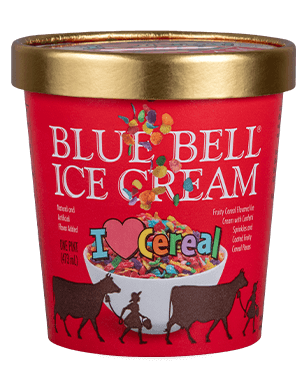 Blue Bell I Heart Cereal Ice Cream in pint