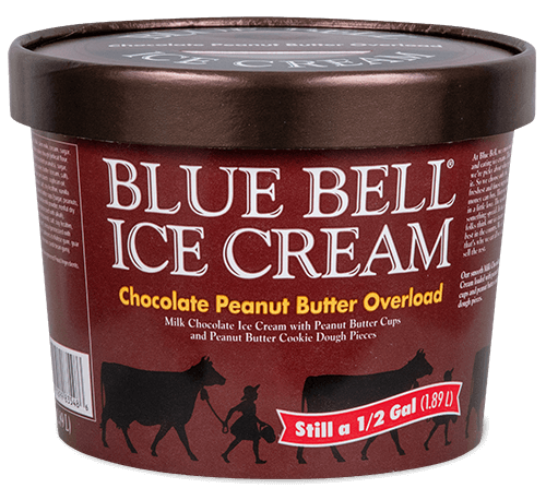 Blue Bell Chocolate Peanut Butter Overload in half gallon