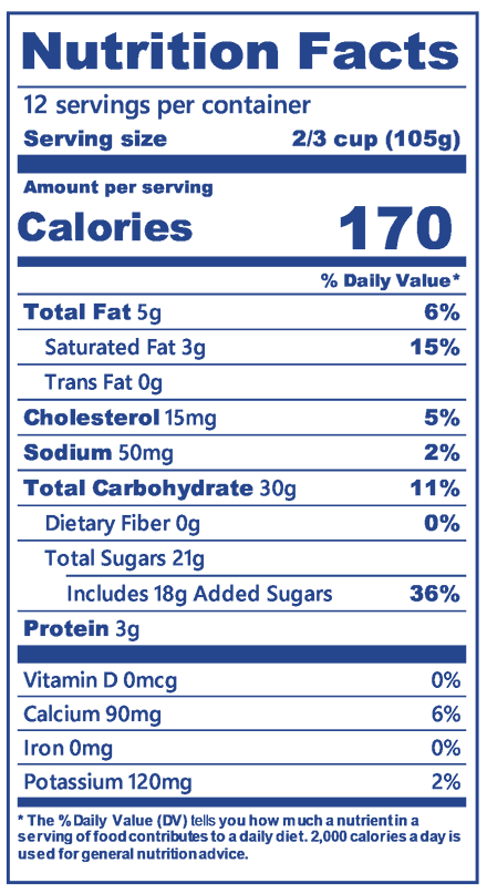 Blue Bell Dr Pepper Float Ice Cream Half Gallon Nutritional Information