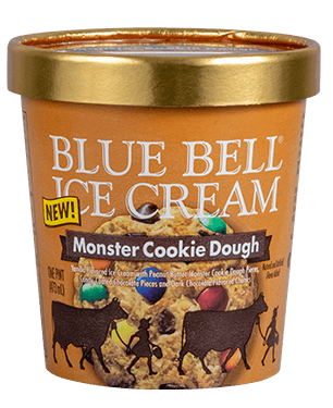 Blue Bell Monster Cookie Dough Ice Cream in pint