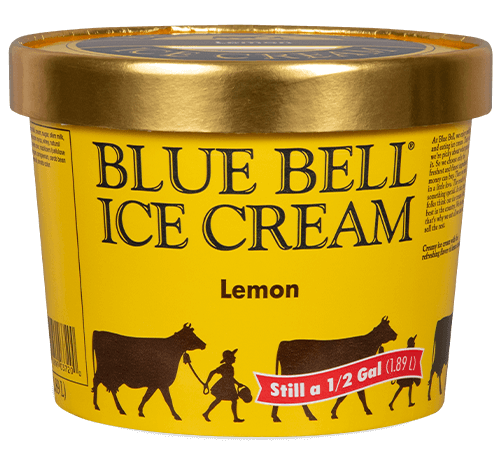 Blue Bell Lemon Ice Cream half gallon