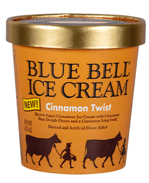 Blue Bell Cinnamon Twist Ice Cream in pint