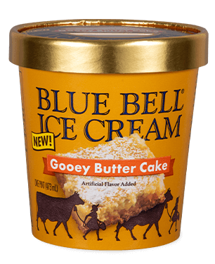 Blue Bell Gooey Butter Cake Ice Cream in half gallon