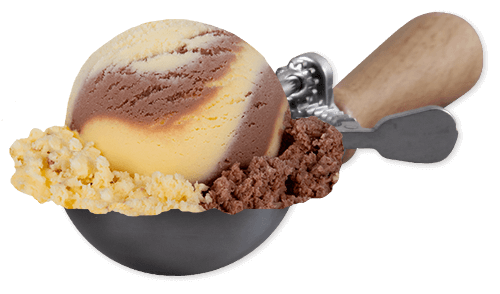 Scoop of Blue Bell Banana Fudge Ice Cream