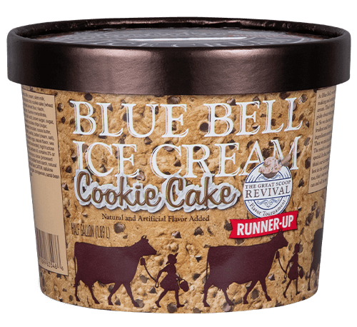 Blue Bell Cookie Cake Ice Cream in half gallon