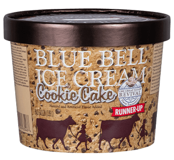 Blue Bell Cookie Cake Ice Cream in half gallon