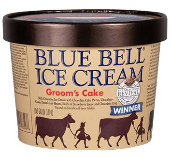 Blue Bell Groom's Cake Ice Cream in half gallon