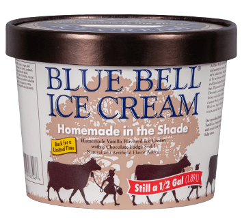 Blue Bell Homemade in the Shade Ice Cream in half gallon